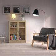Basic Low Wide Display Cabinet in Oak (2 Shelves) with 2 Glass Doors – Oak – image 3