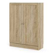Basic Low Wide Storage Cabinet in Oak (2 Shelves) with 2 Oak Doos – image 2
