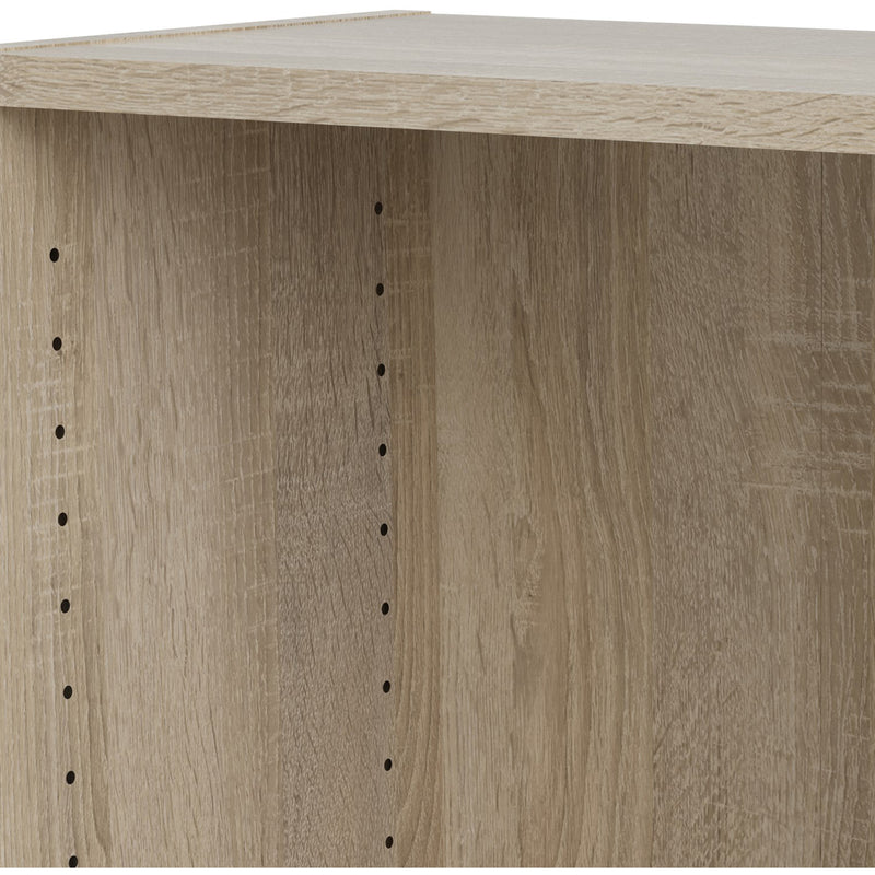 Basic Low Wide Storage Cabinet in Oak (2 Shelves) with 2 Oak Doos – image 5
