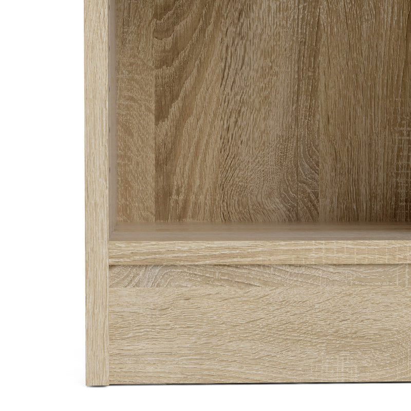 Basic Low Wide Storage Cabinet in Oak (2 Shelves) with 2 Oak Doos – image 7