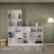 Basic Tall Wide Bookcase (4 Shelves) – White – image 10