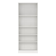 Basic Tall Wide Bookcase (4 Shelves) – White – image 2