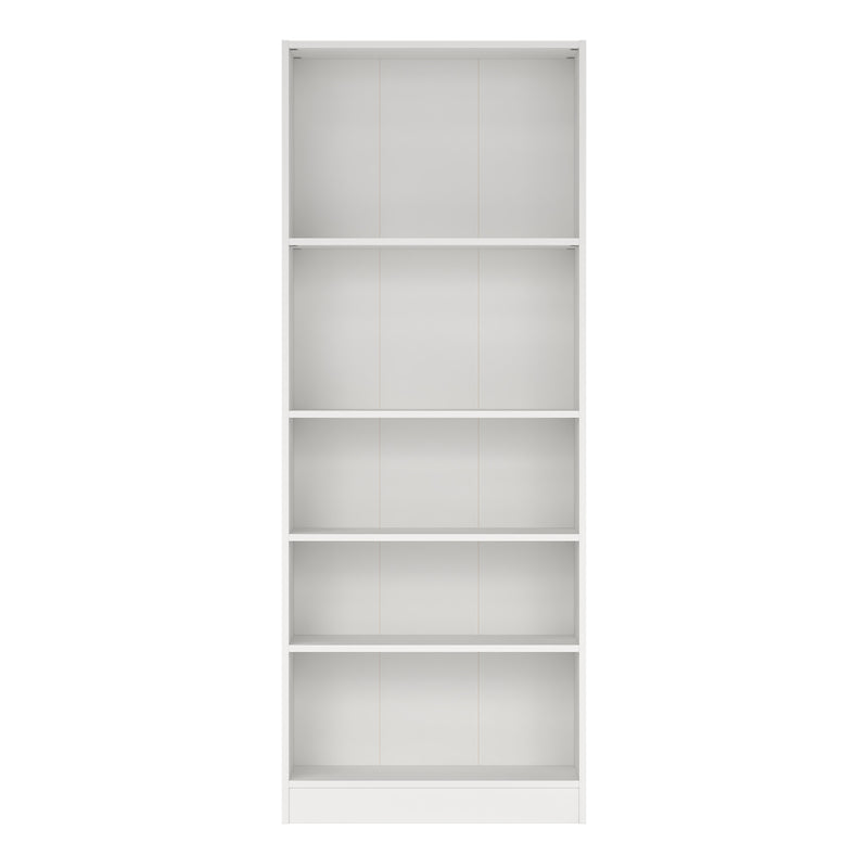 Basic Tall Wide Bookcase (4 Shelves) – White – image 2