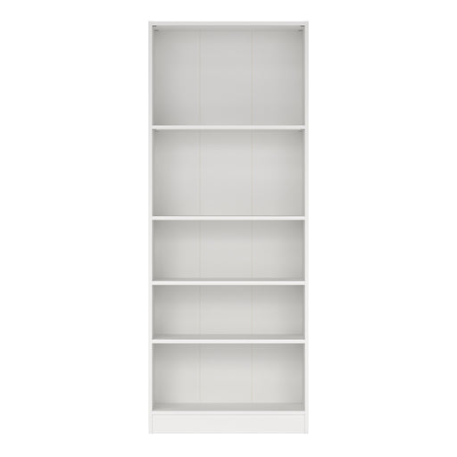 Basic Tall Wide Bookcase (4 Shelves) – White – image 2