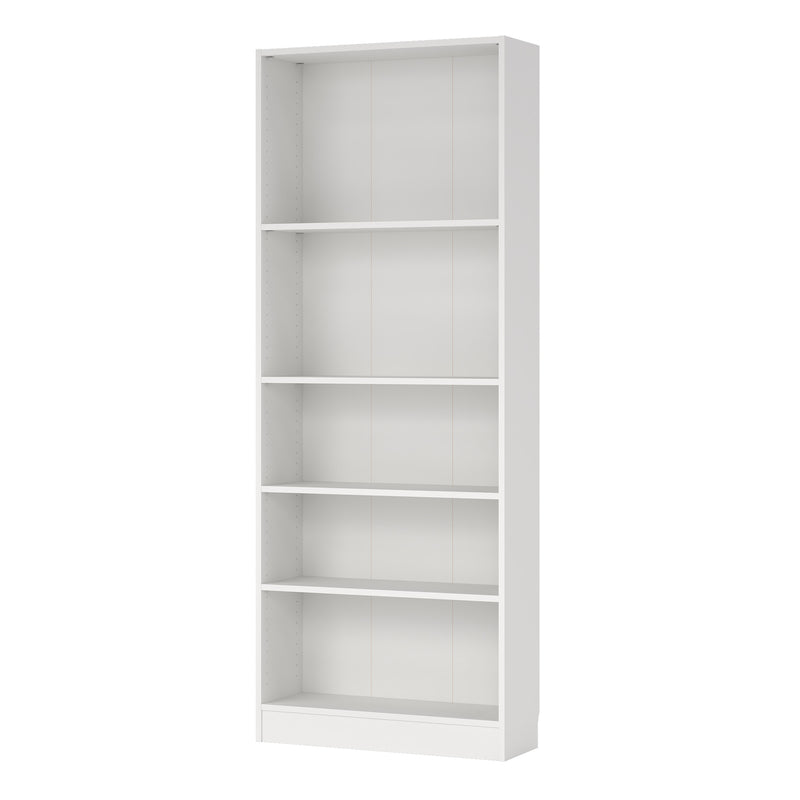 Basic Tall Wide Bookcase (4 Shelves) – White – image 3