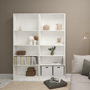 Basic Tall Wide Bookcase (4 Shelves) – White – image 6