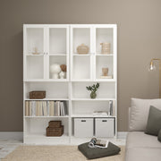 Basic Tall Wide Bookcase (4 Shelves) – White – image 7