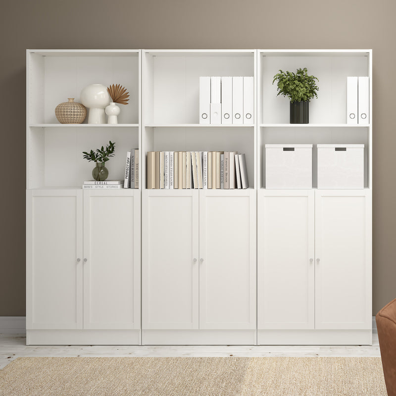 Basic Tall Wide Bookcase (4 Shelves) – White – image 8