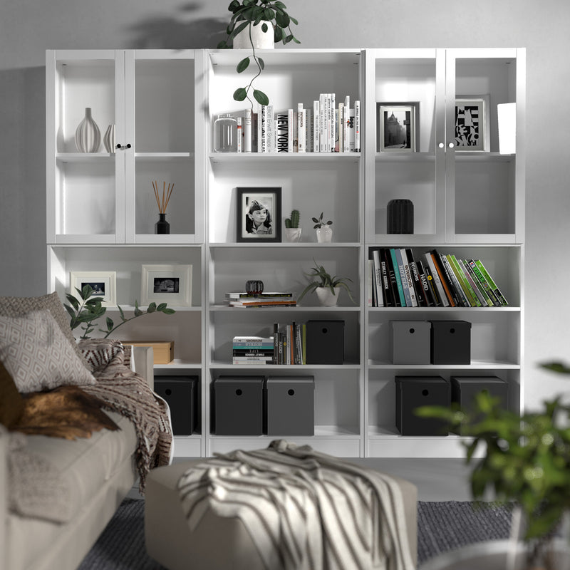 Basic Tall Wide Bookcase (4 Shelves) – White – image 9