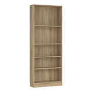 Basic Tall Wide Bookcase (4 Shelves) – Oak – image 1