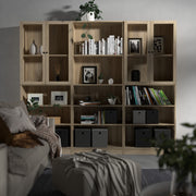 Basic Tall Wide Bookcase (4 Shelves) – Oak – image 10