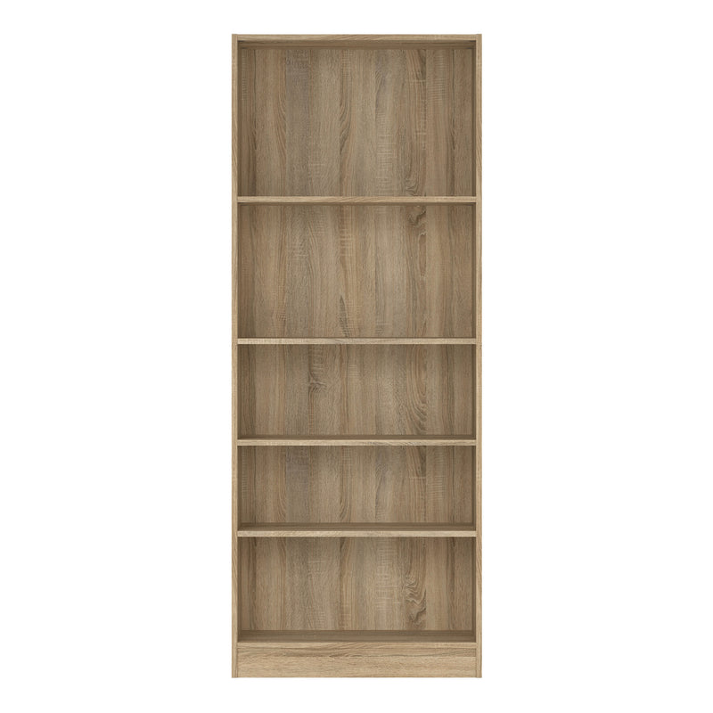 Basic Tall Wide Bookcase (4 Shelves) – Oak – image 2