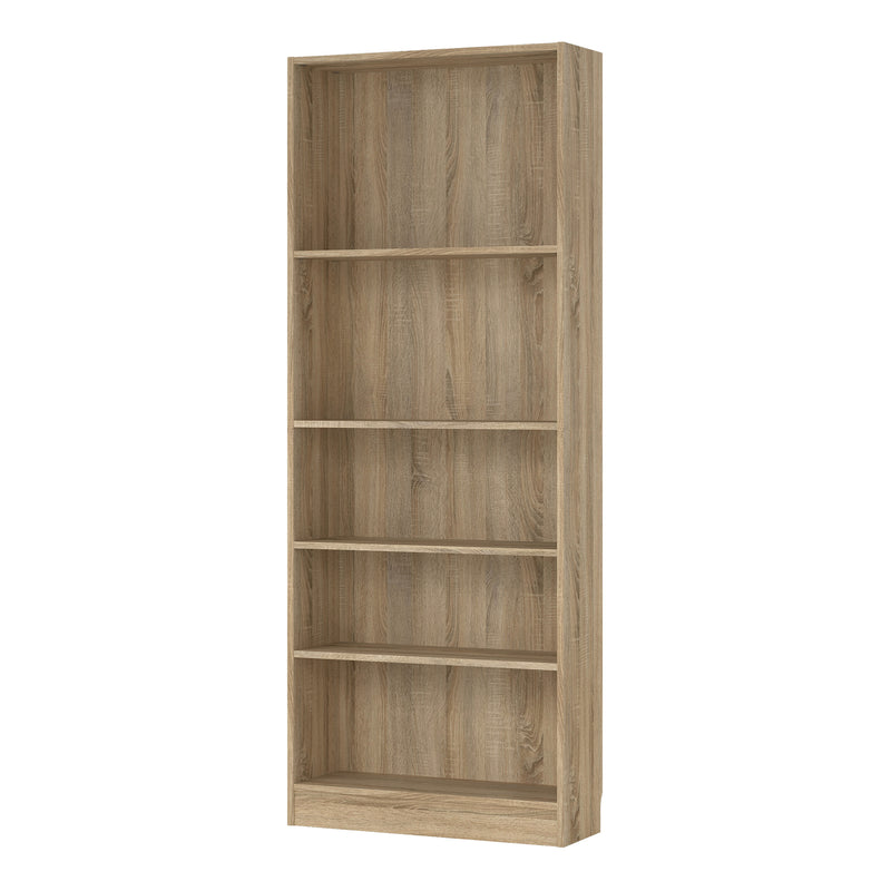 Basic Tall Wide Bookcase (4 Shelves) – Oak – image 3