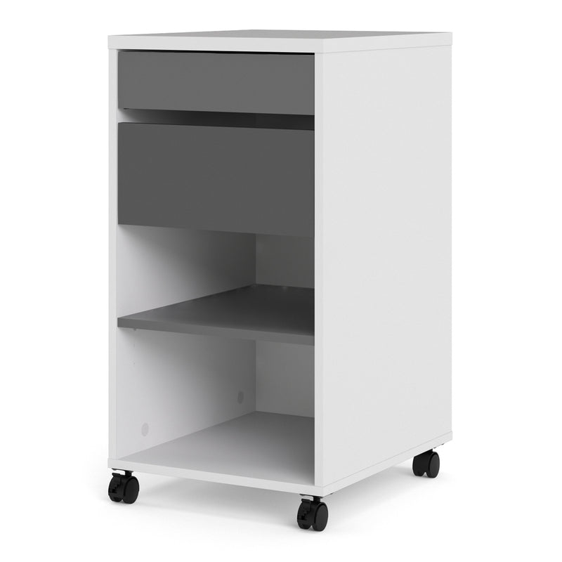 Function Plus Mobile File Cabinet 2 Drawers 1 Shelf – image 3