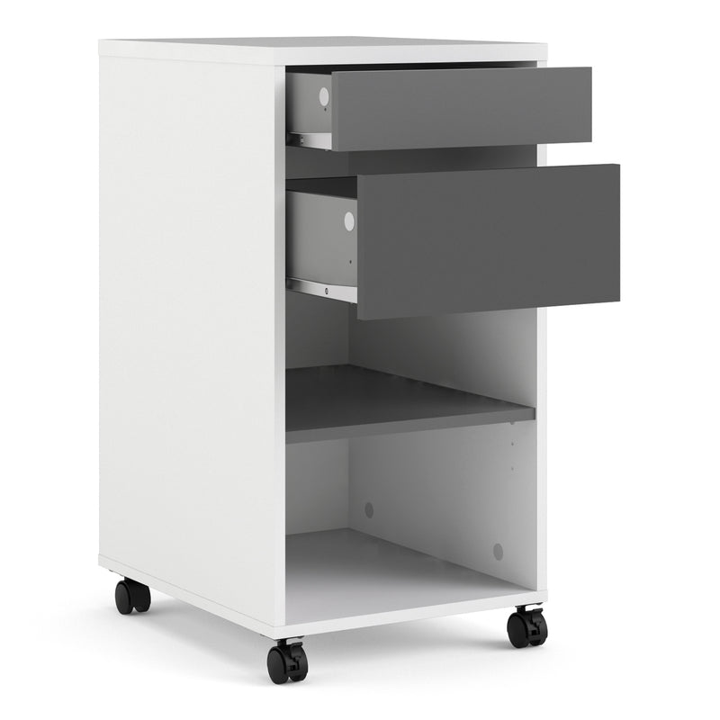 Function Plus Mobile File Cabinet 2 Drawers 1 Shelf – image 4