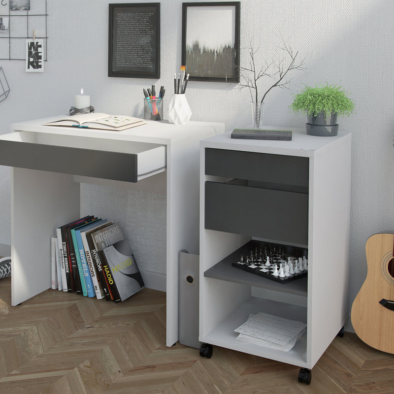Function Plus Mobile File Cabinet 2 Drawers 1 Shelf – image 5