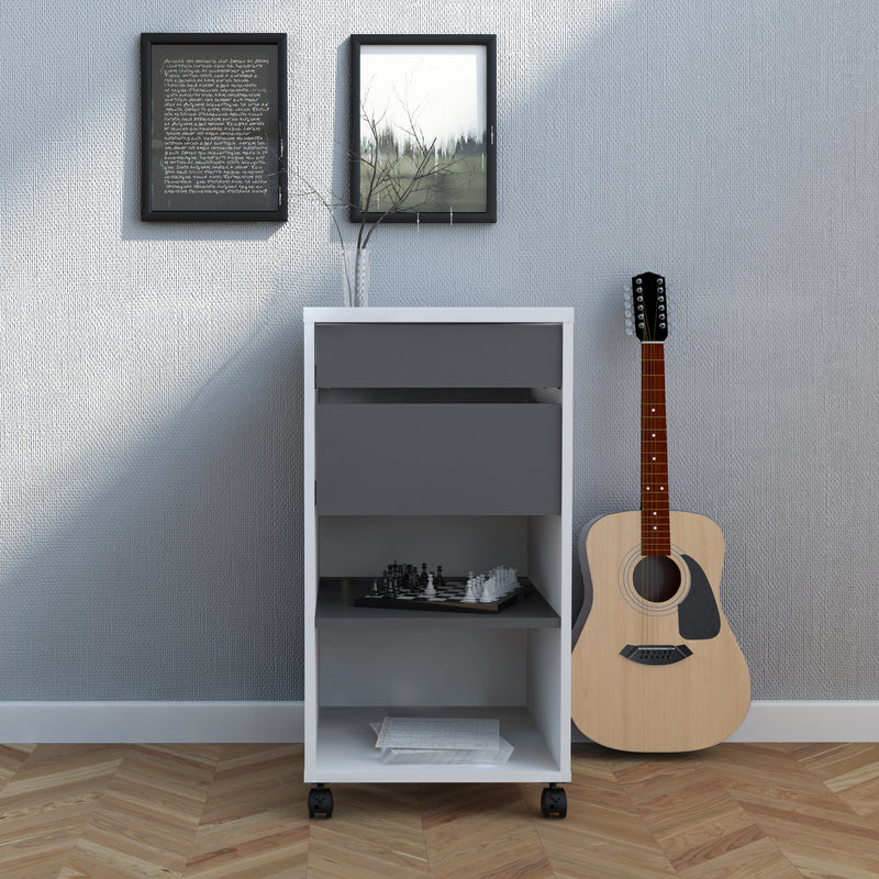 Function Plus Mobile File Cabinet 2 Drawers 1 Shelf – image 6