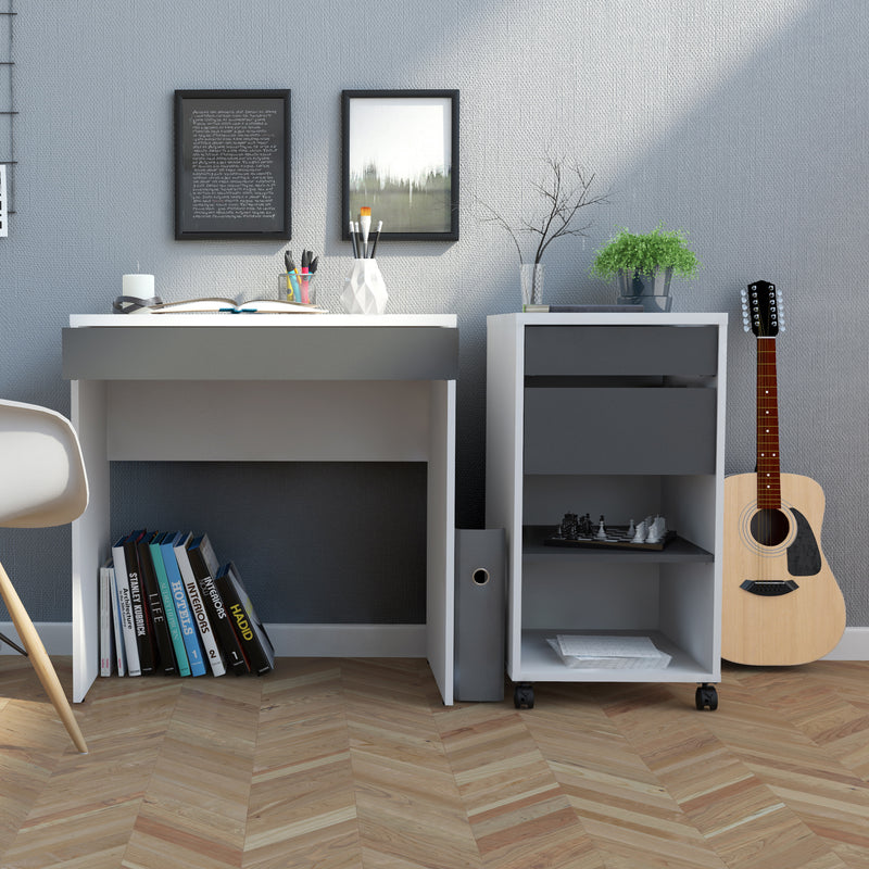 Function Plus Mobile File Cabinet 2 Drawers 1 Shelf – image 7