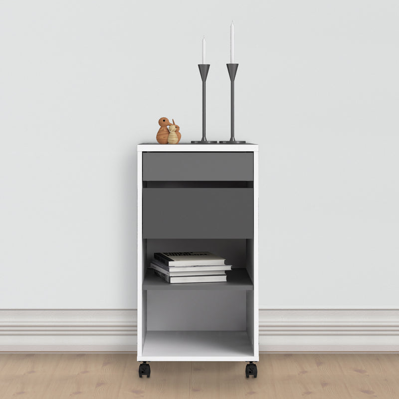 Function Plus Mobile File Cabinet 2 Drawers 1 Shelf – image 8