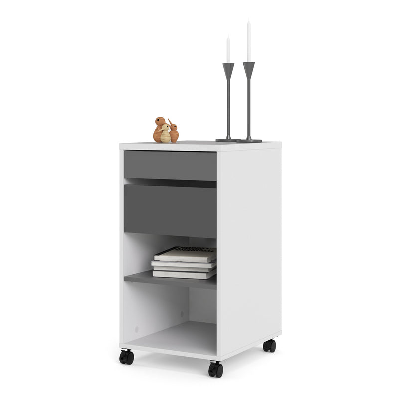 Function Plus Mobile File Cabinet 2 Drawers 1 Shelf – image 9