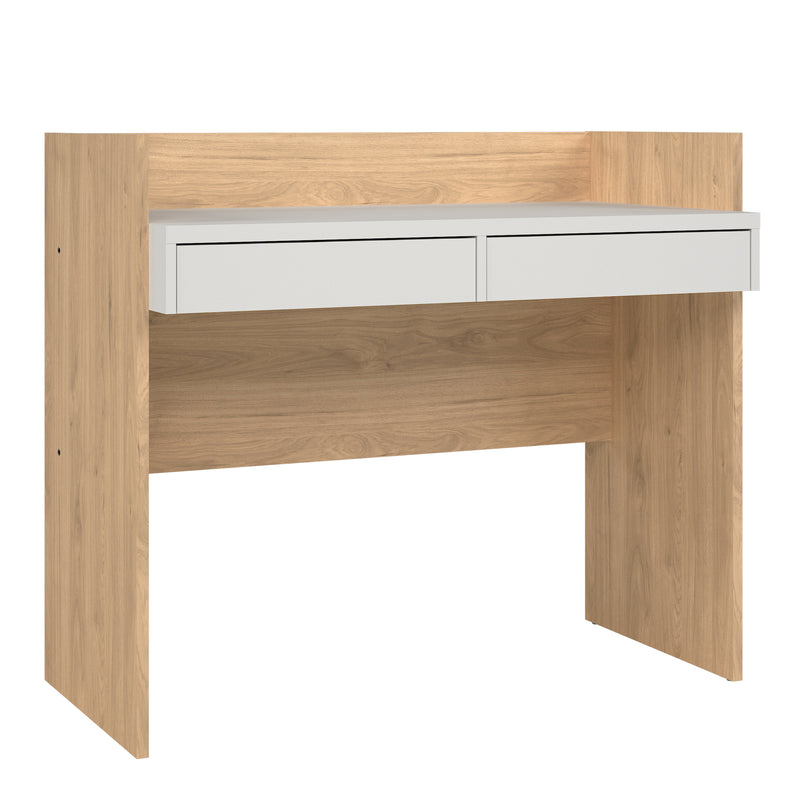 Function Plus Desk 2 Drawers In Jackson – Hickory Oak – image 1