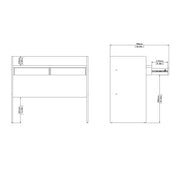 Function Plus Desk 2 Drawers In Jackson – Hickory Oak – image 10