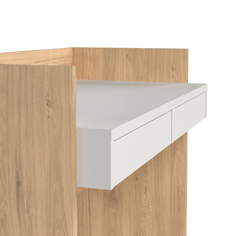 Function Plus Desk 2 Drawers In Jackson – Hickory Oak – image 7