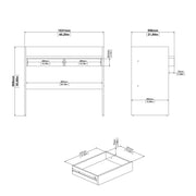 Function Plus Desk 2 Drawers In Jackson – Hickory Oak – image 9
