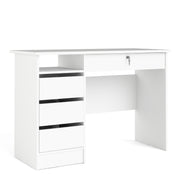 Function Plus 4 Drawer Desk Handleless Drawer in Jackson – White – image 1