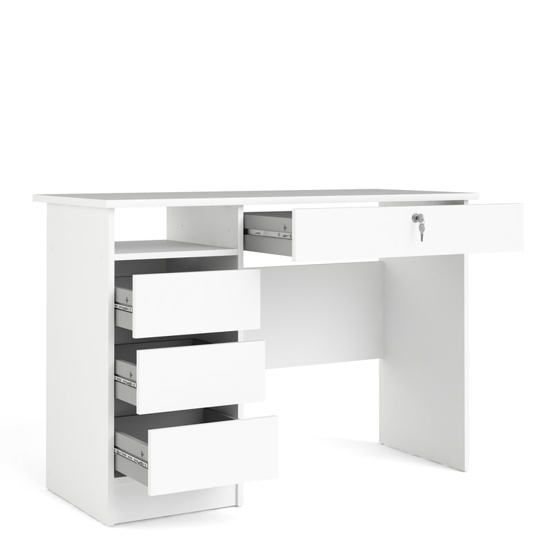 Function Plus 4 Drawer Desk Handleless Drawer in Jackson – White – image 3