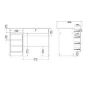 Function Plus 4 Drawer Desk Handleless Drawer in Jackson – Hickory Oak – image 10