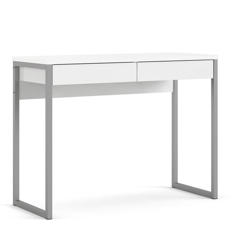 Function Plus Desk 2 Drawers In Jackson – White – image 1