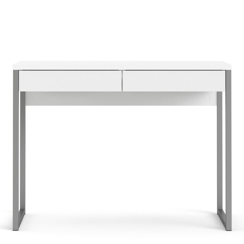 Function Plus Desk 2 Drawers In Jackson – White – image 2