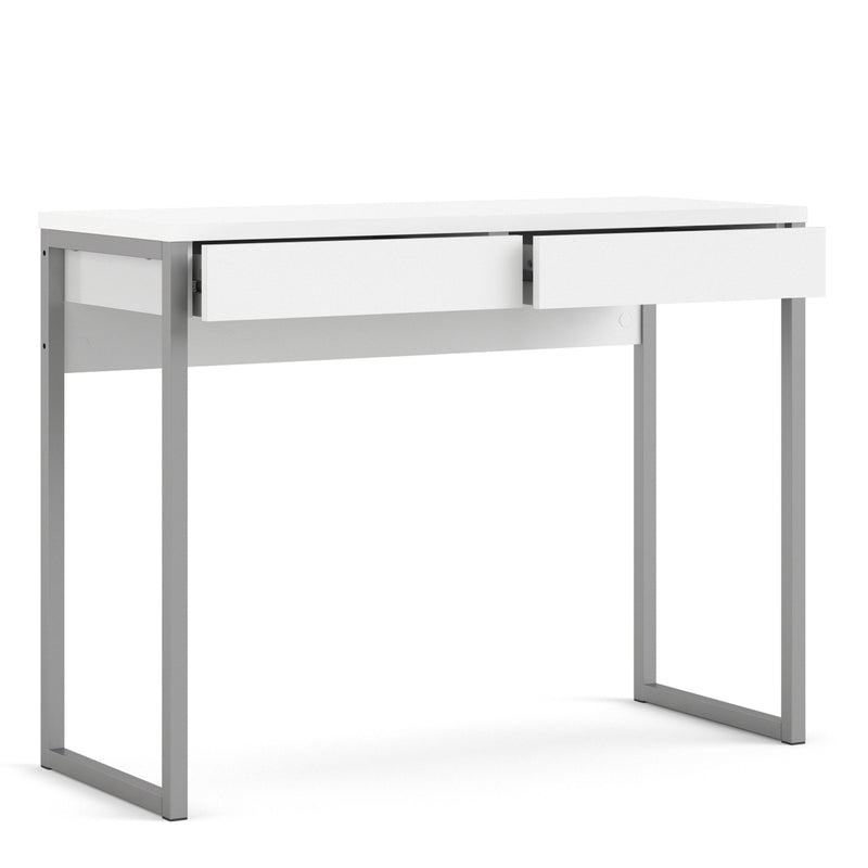 Function Plus Desk 2 Drawers In Jackson – White – image 4