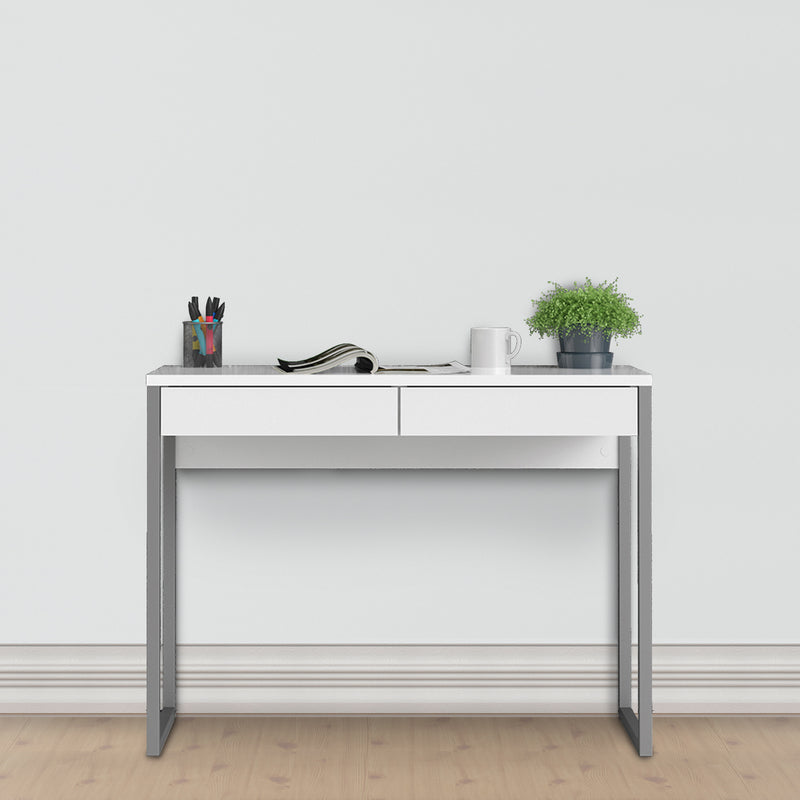Function Plus Desk 2 Drawers In Jackson – White – image 5