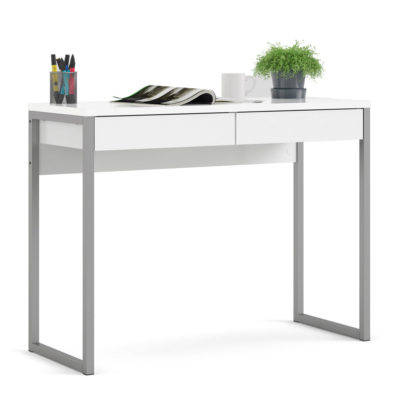 Function Plus Desk 2 Drawers In Jackson – White – image 6