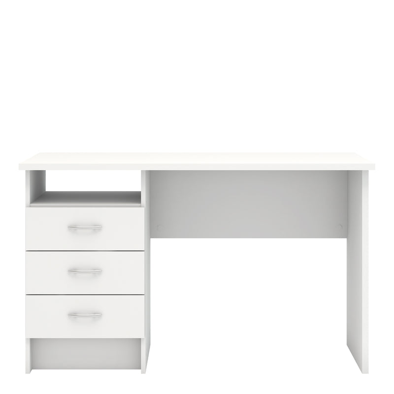 Function Plus Desk 3 Drawers – White – image 2