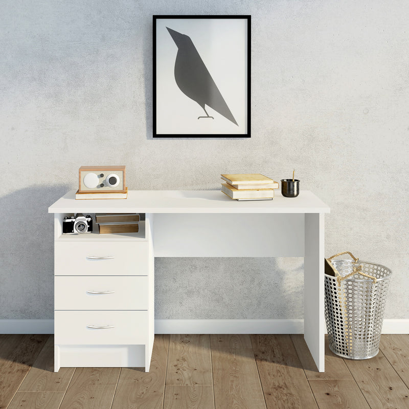 Function Plus Desk 3 Drawers – White – image 4