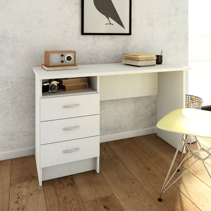 Function Plus Desk 3 Drawers – White – image 5