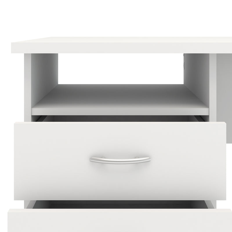 Function Plus Desk 3 Drawers – White – image 6