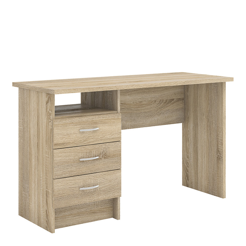 Function Plus Desk 3 Drawers – Oak – image 1