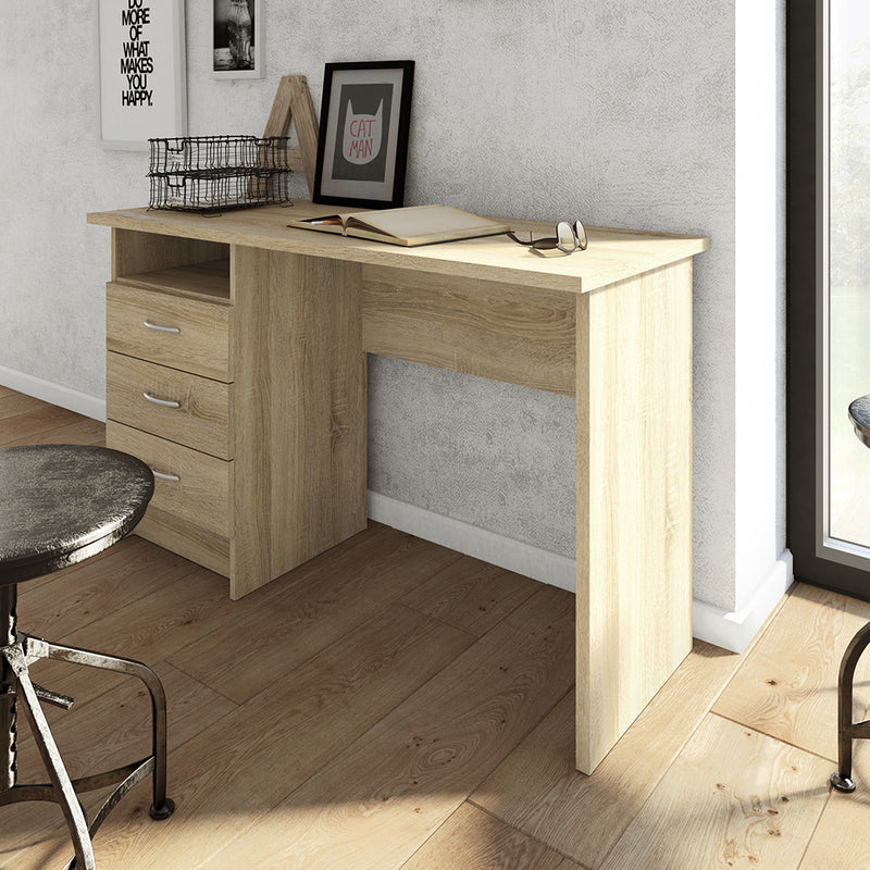 Function Plus Desk 3 Drawers – Oak – image 5
