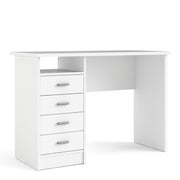 Function Plus 4 Drawer Desk – White – image 1