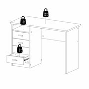 Function Plus 4 Drawer Desk – White – image 10