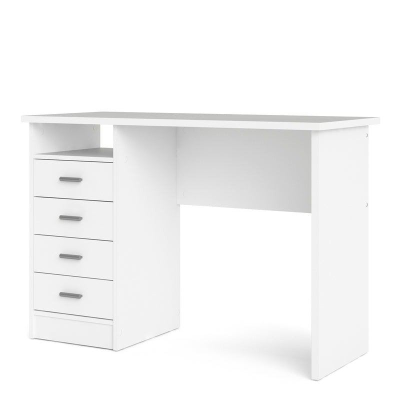Function Plus 4 Drawer Desk – White – image 3