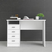 Function Plus 4 Drawer Desk – White – image 4