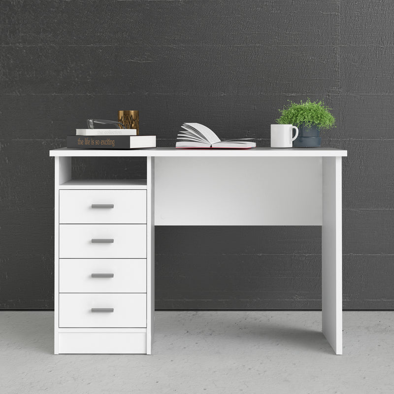 Function Plus 4 Drawer Desk – White – image 4