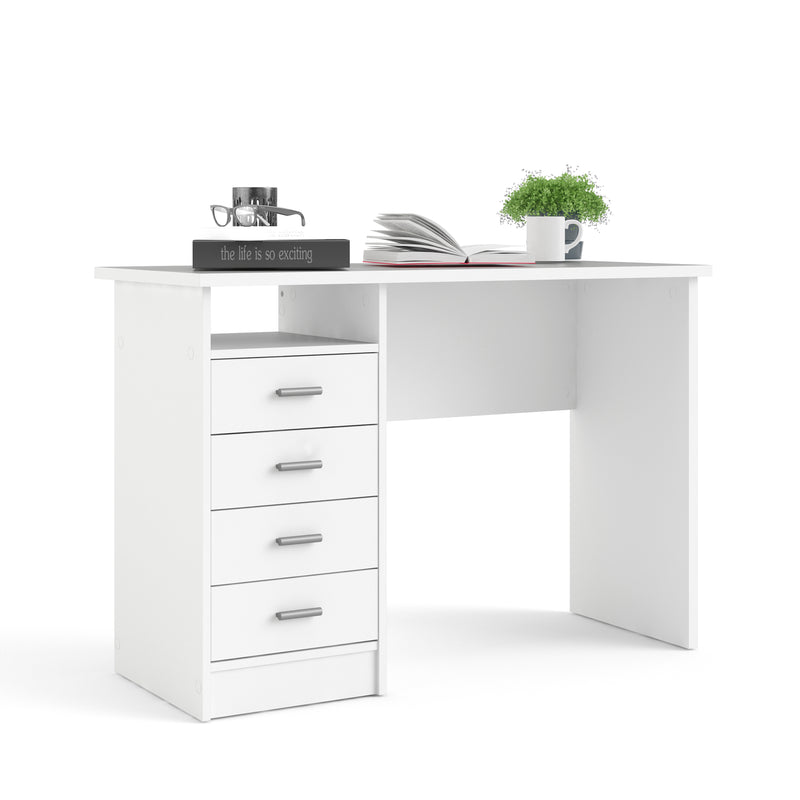 Function Plus 4 Drawer Desk – White – image 6