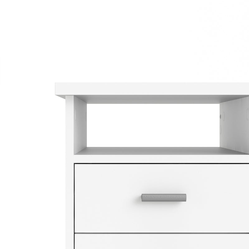 Function Plus 4 Drawer Desk – White – image 7