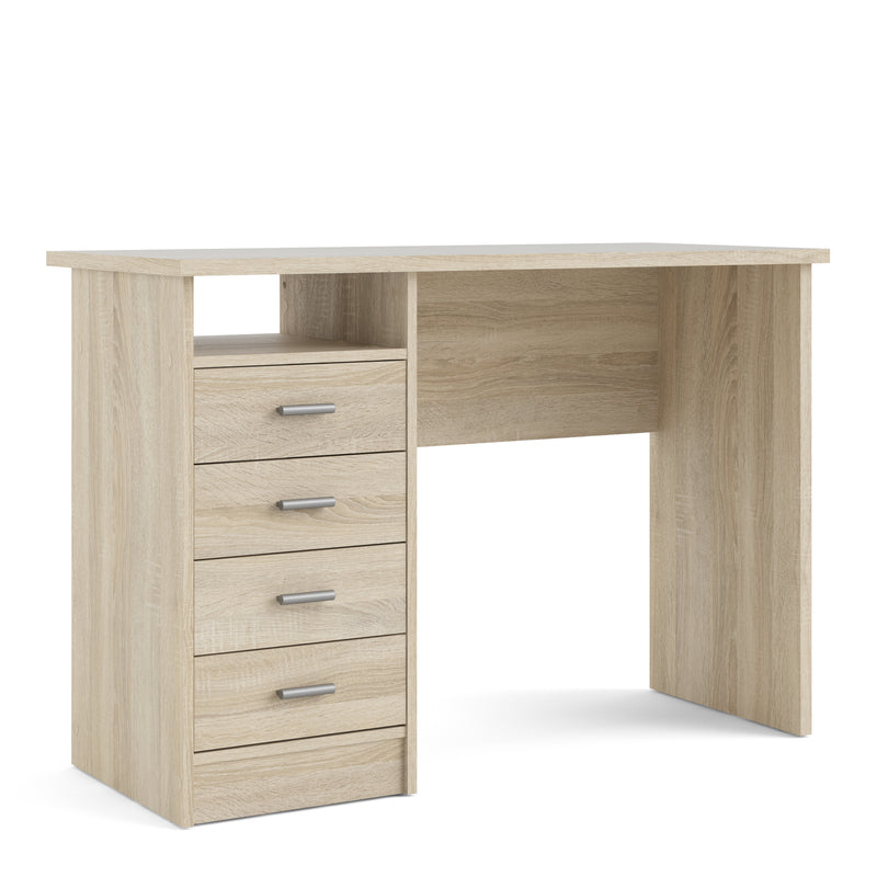Function Plus 4 Drawer Desk – Oak – image 1